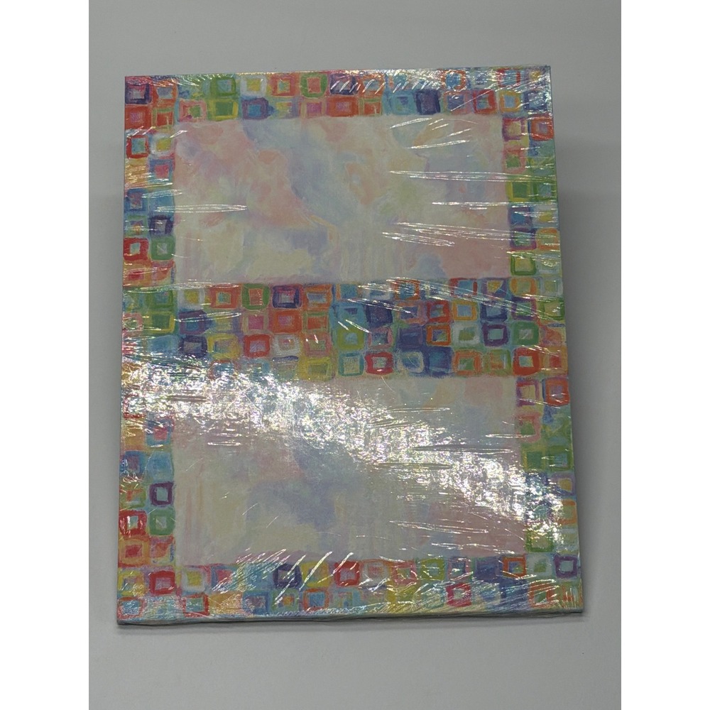 Kinkos Specialty Papers 2-Up‎ Jamba Multi-Color Square Border Cards 50ct NEW